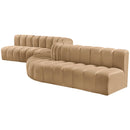 Meridian Arc Camel Velvet 8 pc Modular Sectional IMAGE 6