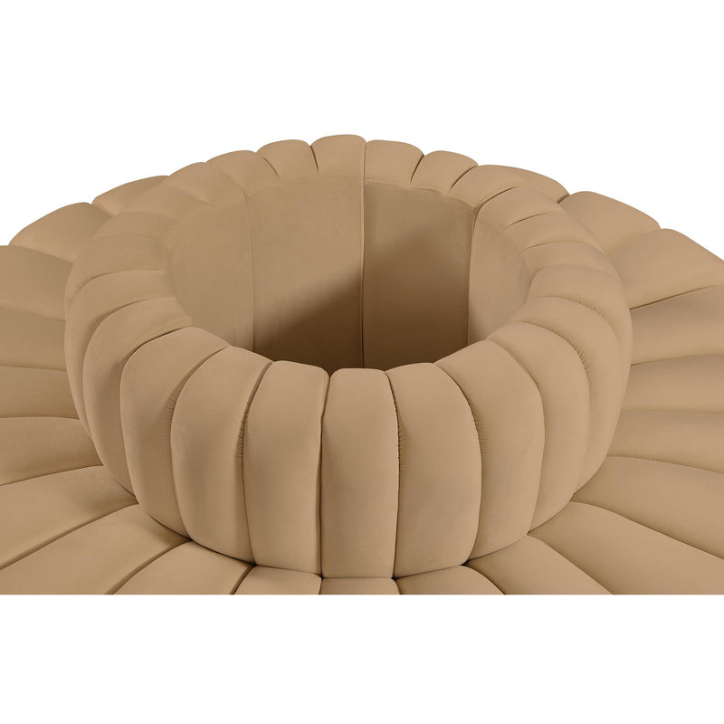 Meridian Arc Camel Velvet 8 pc Modular Sectional IMAGE 5