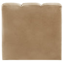 Meridian Arc Camel Velvet Straight Chair IMAGE 3