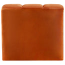 Meridian Arc Cognac Velvet Curved Corner IMAGE 4