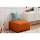 Meridian Arc Cognac Velvet Ottoman IMAGE 2