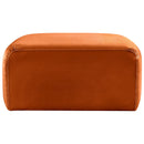 Meridian Arc Cognac Velvet Ottoman IMAGE 3