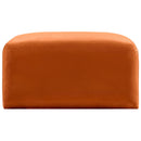 Meridian Arc Cognac Velvet Ottoman IMAGE 4