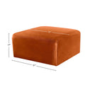 Meridian Arc Cognac Velvet Ottoman IMAGE 7