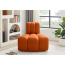 Meridian Arc Cognac Velvet Reverse Corner IMAGE 2