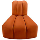 Meridian Arc Cognac Velvet Reverse Corner IMAGE 4