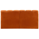 Meridian Arc Cognac Velvet 2 pc Modular Sectional IMAGE 3