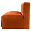 Meridian Arc Cognac Velvet 2 pc Modular Sectional IMAGE 7