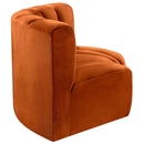 Meridian Arc Cognac Velvet 2 pc Modular Sectional IMAGE 7