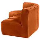Meridian Arc Cognac Velvet 3 pc Modular Sectional IMAGE 7