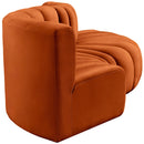 Meridian Arc Cognac Velvet 4 pc Modular Sectional IMAGE 7