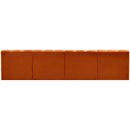 Meridian Arc Cognac Velvet 4 pc Modular Sectional IMAGE 3