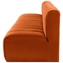 Meridian Arc Cognac Velvet 4 pc Modular Sectional IMAGE 7