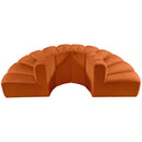 Meridian Arc Cognac Velvet 4 pc Modular Sectional IMAGE 3