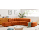Meridian Arc Cognac Velvet 6 pc Modular Sectional IMAGE 2