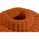 Meridian Arc Cognac Velvet 8 pc Modular Sectional IMAGE 5