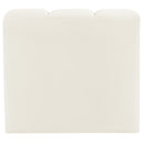 Meridian Arc Cream Velvet Curved Corner IMAGE 4