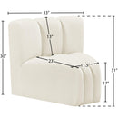 Meridian Arc Cream Velvet Curved Corner IMAGE 8