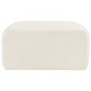 Meridian Arc Cream Velvet Ottoman IMAGE 3