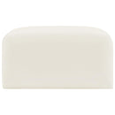 Meridian Arc Cream Velvet Ottoman IMAGE 4