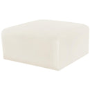 Meridian Arc Cream Velvet Ottoman IMAGE 5