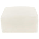 Meridian Arc Cream Velvet Ottoman IMAGE 6