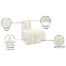 Meridian Arc Cream Velvet Reverse Corner IMAGE 9