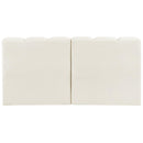 Meridian Arc Cream Velvet 2 pc Modular Sectional IMAGE 3
