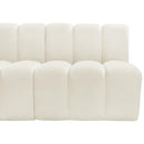 Meridian Arc Cream Velvet 2 pc Modular Sectional IMAGE 8