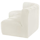 Meridian Arc Cream Velvet 3 pc Modular Sectional IMAGE 7