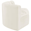 Meridian Arc Cream Velvet 3 pc Modular Sectional IMAGE 7