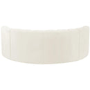 Meridian Arc Cream Velvet 4 pc Modular Sectional IMAGE 3