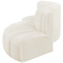 Meridian Arc Cream Velvet 4 pc Modular Sectional IMAGE 8