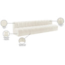 Meridian Arc Cream Velvet 4 pc Modular Sectional IMAGE 10