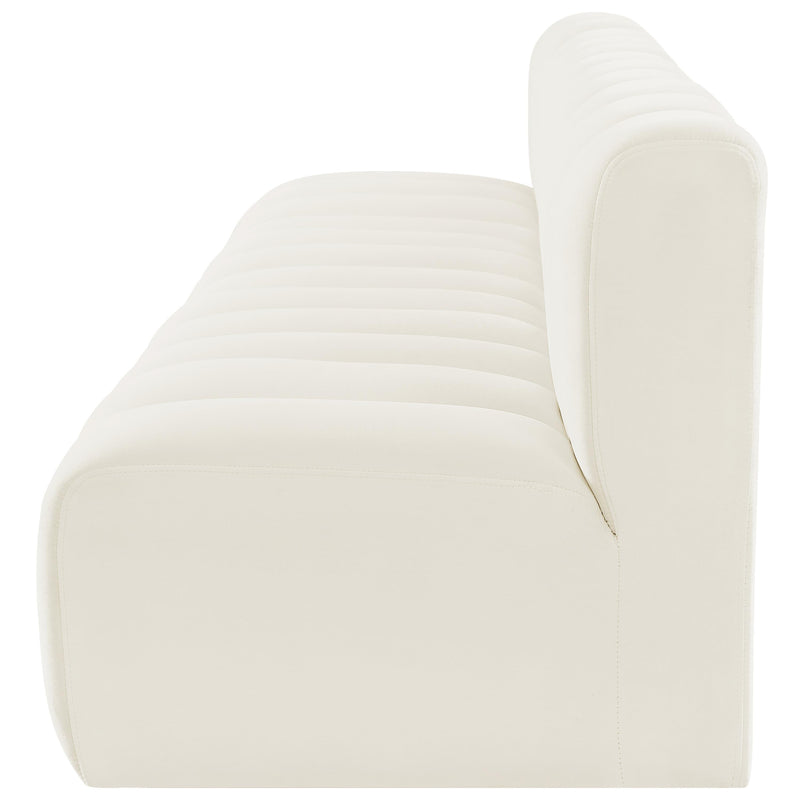 Meridian Arc Cream Velvet 4 pc Modular Sectional IMAGE 7