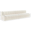 Meridian Arc Cream Velvet 4 pc Modular Sectional IMAGE 9