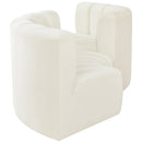 Meridian Arc Cream Velvet 4 pc Modular Sectional IMAGE 5