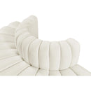 Meridian Arc Cream Velvet 4 pc Modular Sectional IMAGE 7