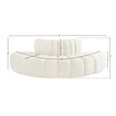 Meridian Arc Cream Velvet 4 pc Modular Sectional IMAGE 8
