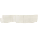 Meridian Arc Cream Velvet 6 pc Modular Sectional IMAGE 3