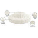 Meridian Arc Cream Velvet 8 pc Modular Sectional IMAGE 7