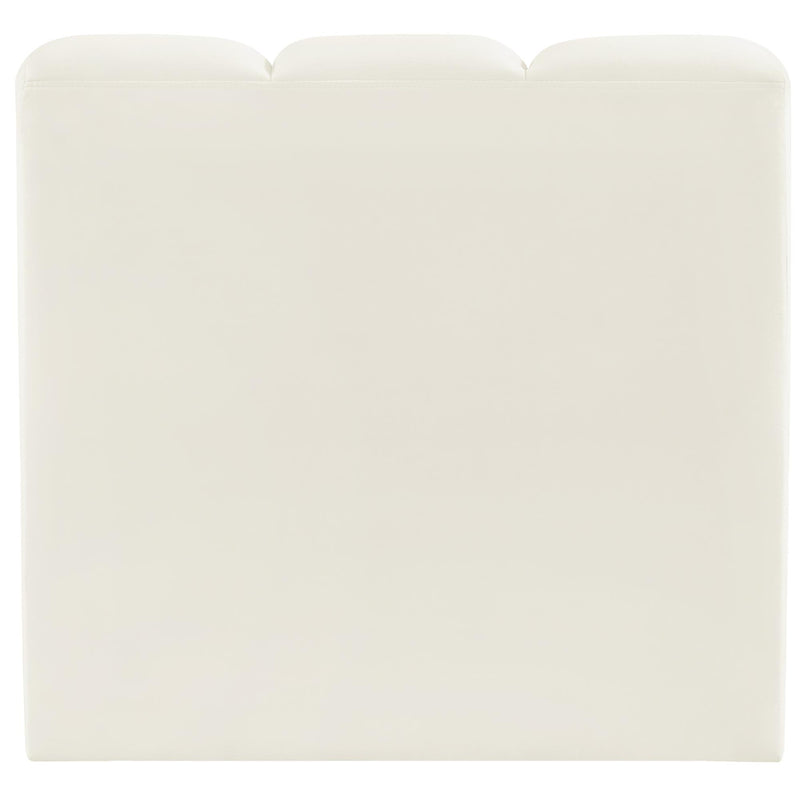 Meridian Arc Cream Velvet Straight Chair IMAGE 3