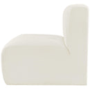 Meridian Arc Cream Velvet Straight Chair IMAGE 5