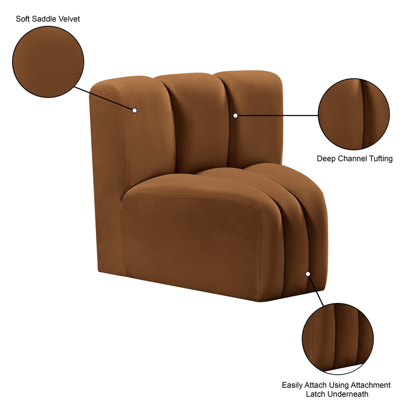 Meridian Arc Saddle Velvet Curved Corner IMAGE 8