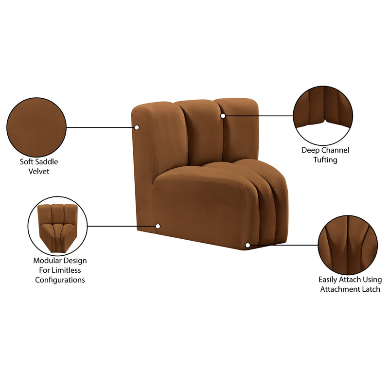 Meridian Arc Saddle Velvet Curved Corner IMAGE 9