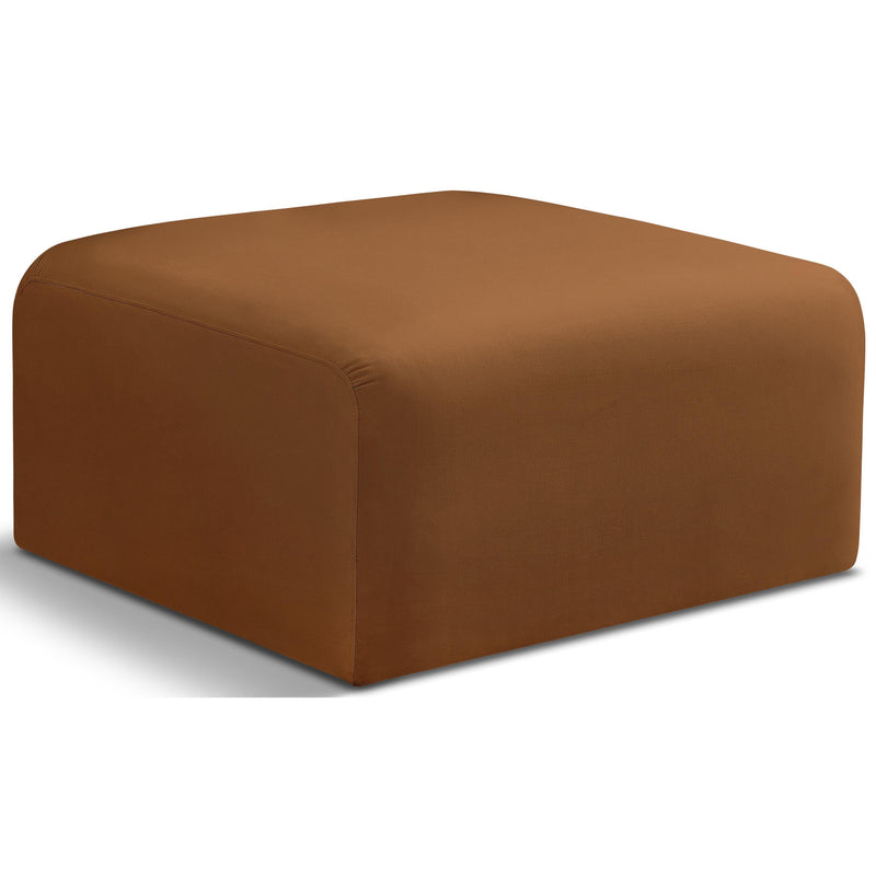 Meridian Arc Saddle Velvet Ottoman IMAGE 1