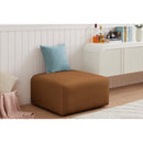 Meridian Arc Saddle Velvet Ottoman IMAGE 2