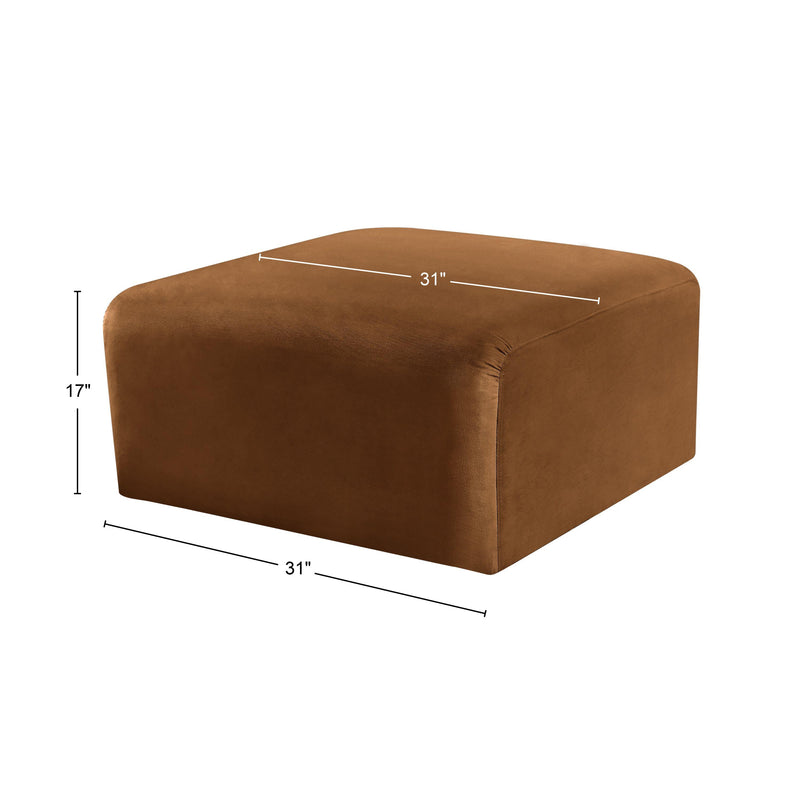 Meridian Arc Saddle Velvet Ottoman IMAGE 8