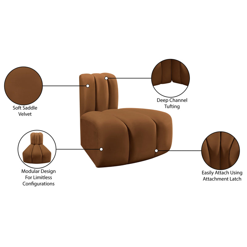 Meridian Arc Saddle Velvet Reverse Corner IMAGE 8