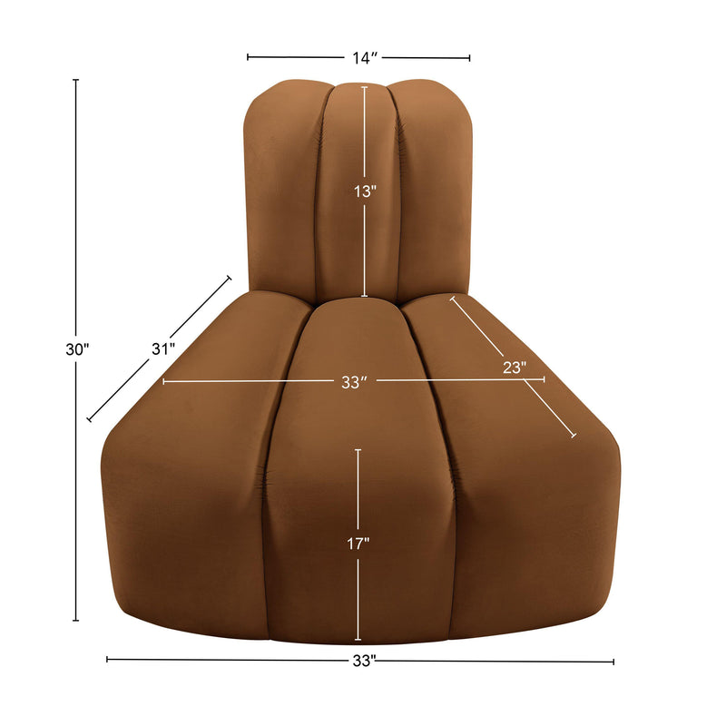 Meridian Arc Saddle Velvet Reverse Corner IMAGE 9